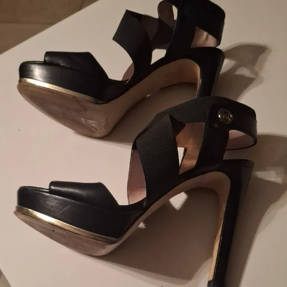 Black High Heel Sandals - Picture 3 of 6